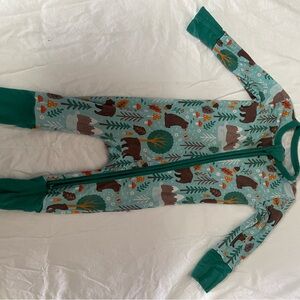 Bird and Bean Forest Print Onesie 3-6 months